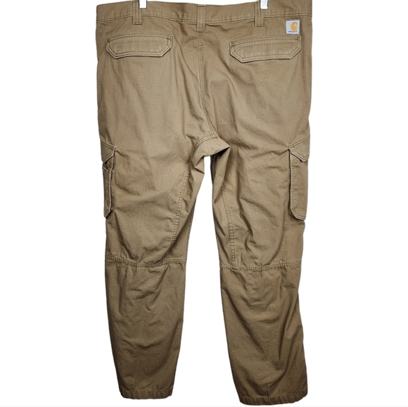 Carhartt Force Relaxed Fit Khaki Tan Cargo Pants Ripstop Men's Size 42x30 - Picture 3 of 10